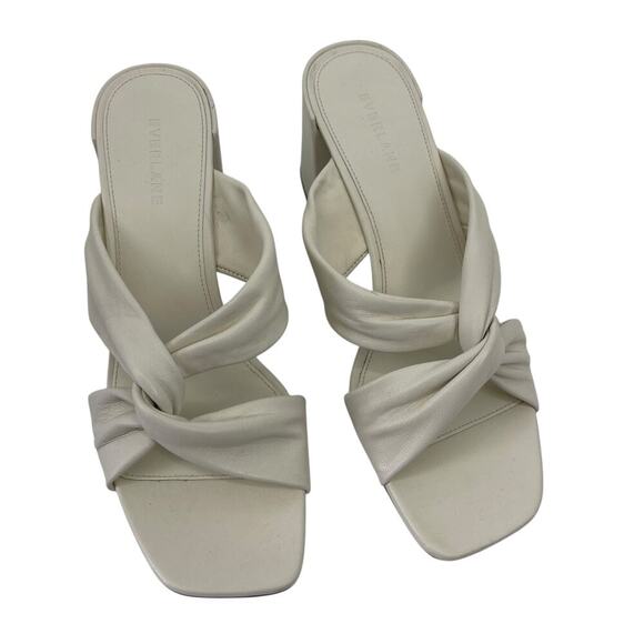 Everlane The Day Twist Heel in White Size 9.5 Summer - Picture 3 of 13